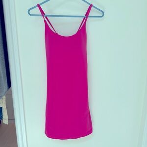 Halara Plush Backless Active Dress in Fuschia